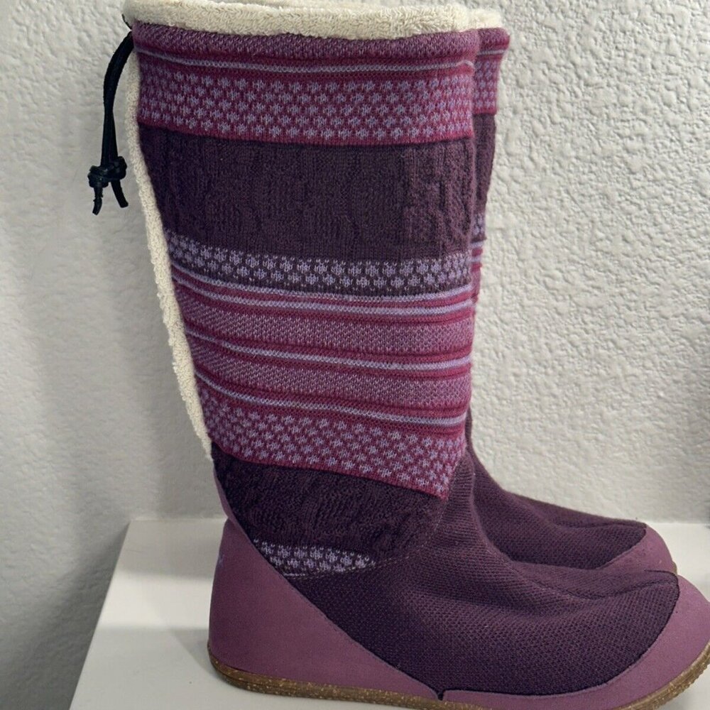 SmartWool Womens Over Easy Wool Slipper Moccasins Boots Size 8 Purple RARE